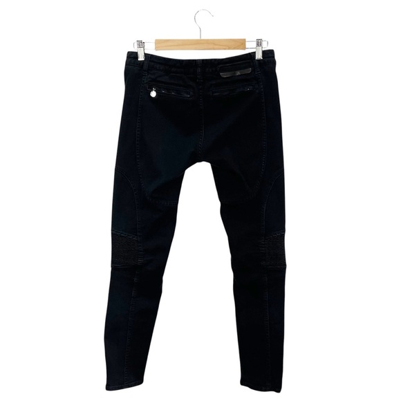 Stella McCartney Vintage Moto Skinny Jeans Size 29/6 Black Biker Denim Vtg Y2K - Picture 2 of 12